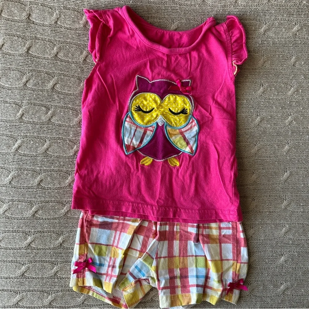 Carter’s 8pc Baby Girl Play Condition Outfit Bundle, 18 Months